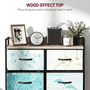 HOMCOM 6-Drawer Chest of Drawers, Fabric Dresser with Open Shelf