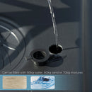 SPORTNOW 2.1-2.6m Basketball Hoop and Stand w/ Weighted Base, Wheels, White