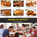 HOMCOM Air Fryer 1700W 6.5L With Digital Display Timer For Low Fat Cooking