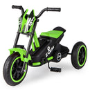 3-Wheel Toddler Bike with Foot Pedals and Steering Handlebars-Green