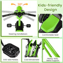 3-Wheel Toddler Bike with Foot Pedals and Steering Handlebars-Green