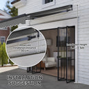 Outsunny 2.5 x 2m Electric Retractable Awning w/ Aluminium Frame