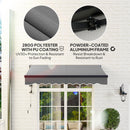 Outsunny 2.5 x 2m Electric Retractable Awning w/ Aluminium Frame
