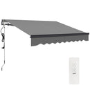 Outsunny 2.5 x 2m Electric Retractable Awning w/ Aluminium Frame