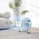 HOMCOM Metal Floor Fan with 3 Speeds & Adjustable Tilt, Silver