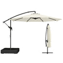 Outsunny 3 m Garden Cantilever Parasol with Sandbag, 360 Degree Rotation