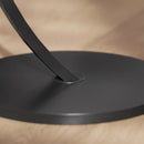 HOMCOM C Shaped Side Table, Round Bedside Table w/ Marble Effect Top, White