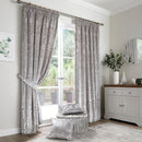 Curtina Trinity Pencil Pleat Curtains in Silver