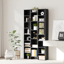 HOMCOM Tall Bookshelf with 21 Compartments and 10 Adjustable Shelves, Black