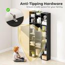 HOMCOM Tall Bookshelf with 21 Compartments and 10 Adjustable Shelves, Black
