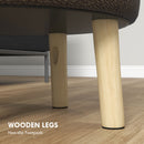 HOMCOM Storage Ottoman, Round Stool Chair With Cushioned Top, Brown