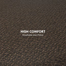 HOMCOM Storage Ottoman, Round Stool Chair With Cushioned Top, Brown