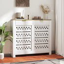HOMCOM Heater Cover with Flip Drawer and Top Shelf 108 x 19 x 95.5 cm White