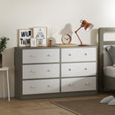 HOMCOM Chest of Drawers, 6 Drawer Dresser for Bedroom