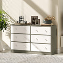 HOMCOM Chest of Drawers, 6 Drawer Dresser for Bedroom