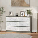 HOMCOM Chest of Drawers, 6 Drawer Dresser for Bedroom