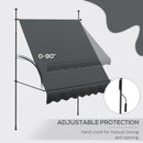Outsunny Freestanding Retractable Awning, Non-Screw Garden Awning