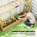 Outsunny Raised Bed for Garden with Trellis, Natural