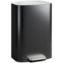 HOMCOM Pedal Bin With Soft-Close Lid, 50L Kitchen Bin With Carry Handle Black