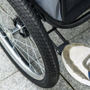 PawHut Foldable Pet Stroller With Cushion, For M, L Dogs