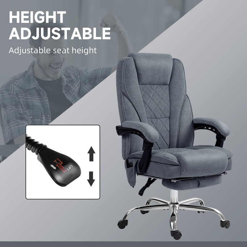 Vinsetto Massage Office Chair, Heated Reclining Desk Chair