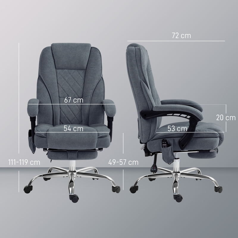 Vinsetto Massage Office Chair, Heated Reclining Desk Chair