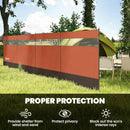 Outsunny Camping Windbreaks with Clear Windows, Orange