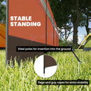 Outsunny Camping Windbreaks with Clear Windows, Orange