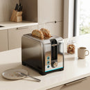 HOMCOM 2 Slice Toaster with 7 Browning Levels, Reheat, Defrost and Cancel
