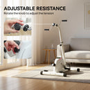 SPORTNOW Seated Pedal Exerciser With Dual Massage And LCD Display, White