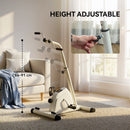 SPORTNOW Seated Pedal Exerciser With Dual Massage And LCD Display, White