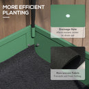 Outsunny Mobile Raised Garden Bed with Greenhouse Cover, Green