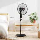 HOMCOM 16" Oscillation Cooling Fan With Remote Adjustable Height Black