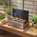 Outsunny Charcoal BBQ Grill Folding Barbecue Grill for Camping Black