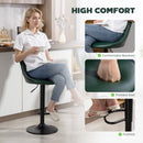 HOMCOM Barstools Set Of 2, Dining Stools With Backrest And Footrest