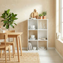 HOMCOM Industrial Storage Shelf, Bookcase, Bookshelf, White Wood Effect