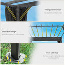 Outsunny 3.6 x 3 m Aluminium Pergola with Retractable Roof Canopy, Curtains