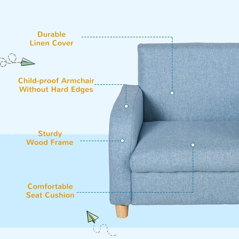 HOMCOM Children's Armchair - Blue