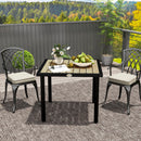 Outsunny Garden Table for 4 Person with 5.4cm Parasol Hole