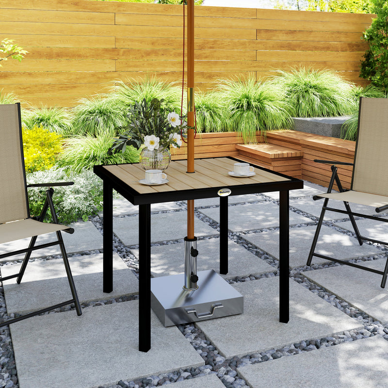 Outsunny Garden Table for 4 Person with 5.4cm Parasol Hole