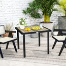 Outsunny Garden Table for 4 Person with 5.4cm Parasol Hole