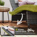 Outsunny PE Rattan Sun Lounger with 4-Level Adjustable Backrest