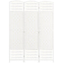 HOMCOM 3 Panel Folding Room Divider, Freestanding Privacy Screen, White