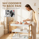 AIYAPLAY Baby Changing Table with 2 Storage Shelves White