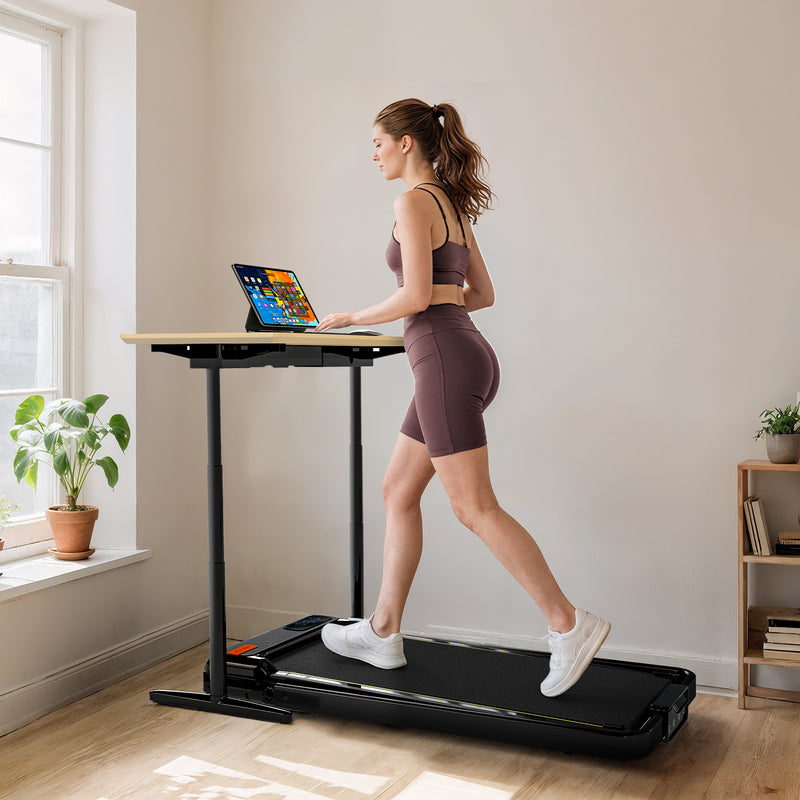 SPORTNOW Folding Treadmill Under Desk Walking Pad with Incline