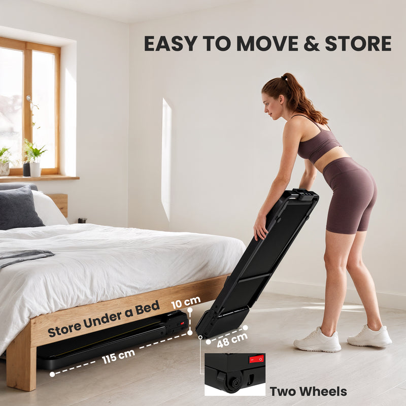 SPORTNOW Folding Treadmill Under Desk Walking Pad with Incline