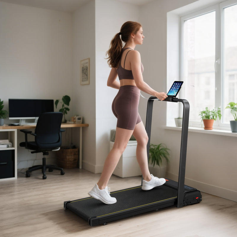 SPORTNOW Folding Treadmill Under Desk Walking Pad with Incline