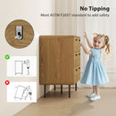HOMCOM Chest of Drawers for Bedroom, Modern 6 Drawer Dresser, Oak