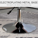 HOMCOM Stylish Retro Swivel Tub Chair Steel Frame Cushion Seat Dark Grey/Brown