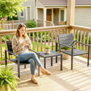 Outsunny 3 Pieces Garden Bistro Set for 2, Outdoor Bistro Table and Chairs
